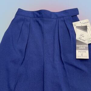 LA BENE - VINTAGE K MART - Women’s 8 Blue Pleated Tummy Control Dress Pant